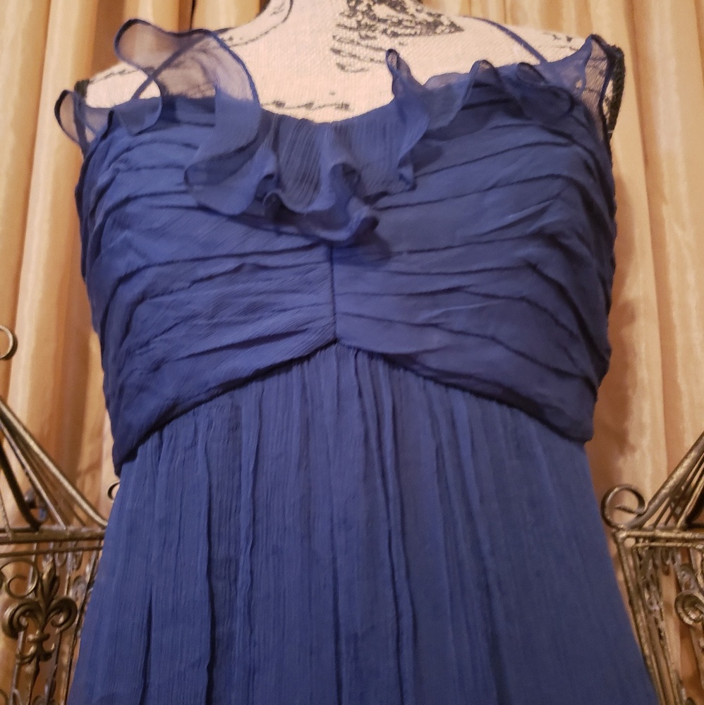 AMSALE Parisian Navy Halter Gown - Picture 5 of 6